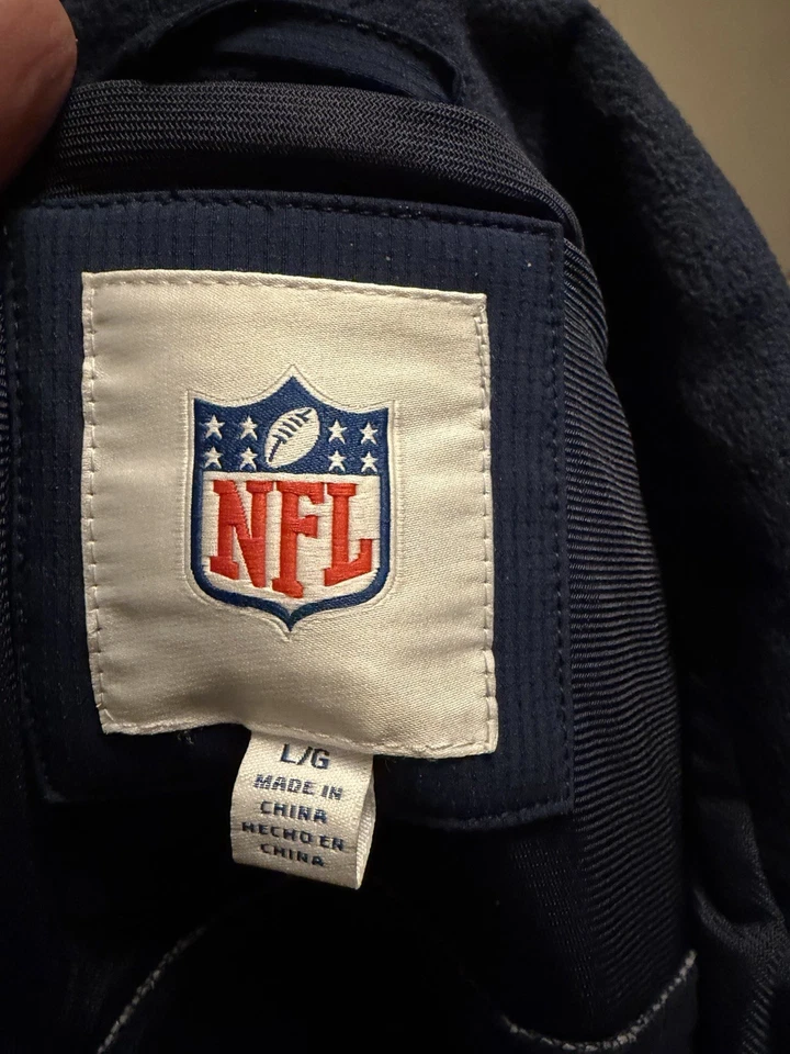 Seattle Seahawks full-zip soft shell jacket NFL navy blue & gray logo Large L - Image 4 of 4