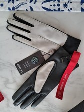ROECKL Handschuhe, Stockholm Touch, Damen, Wei&szlig;-Schwarz, Gr&ouml;&szlig;e: 6.5, Neu