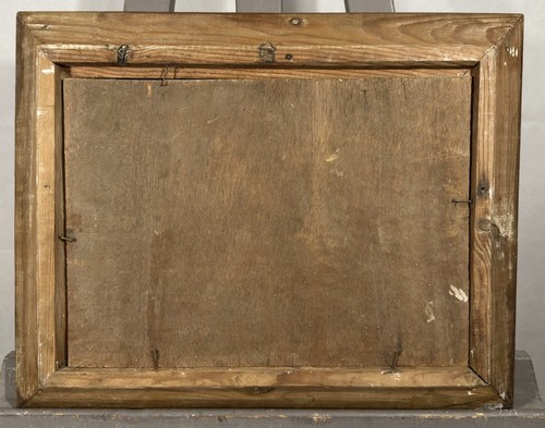 Ancienne huile sur panneau signée : vue d'un village en France Ecole Française - Photo 2/12