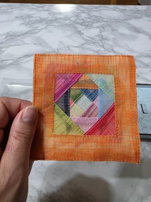 Korean Jogakbo Patchwork Fabric Coasters Set of 3   Handmade Traditional Design