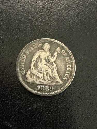 1869 Seated Liberty Half Dime VG/F