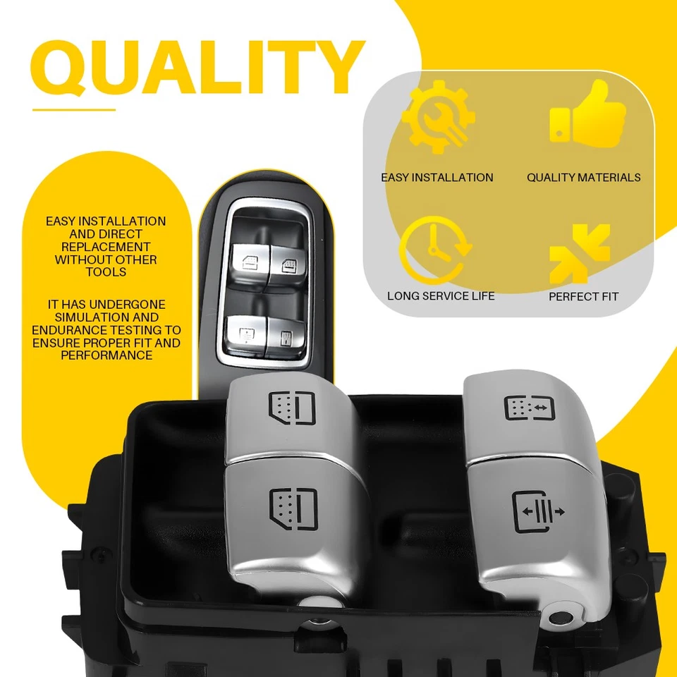 Interruptor de ventana para pasajero trasero derecho Mercedes-Benz S550 S600 S63 W222 1-10x Foto 3 de 4