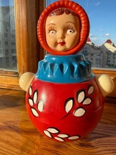 Vintage Soviet Tumbler Doll Roly-Poly , Celluloid, 22 cm