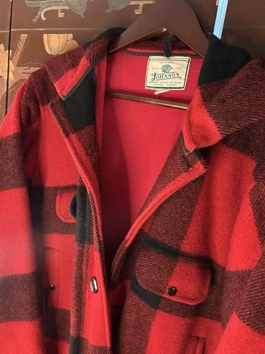 1960s Johnson Woolen Mills buffalo plaid coat image 2