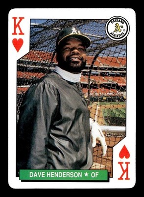 1991 US Playing Cards Major League All-Stars King of Hearts Dave Henderson B189