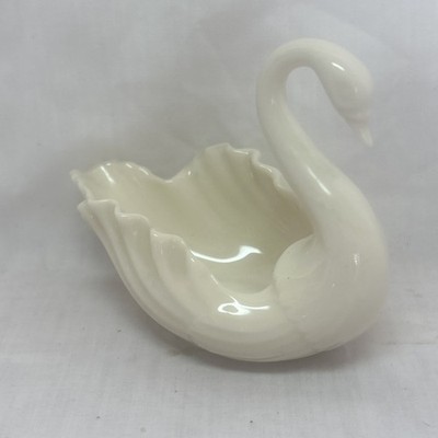 LENOX ~ Ivory Porcelain Swan Trinket Ring Dish ~ Cake Topper ~ 4.5'' USA