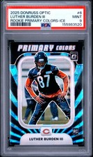 2025 PANINI DONRUSS OPTIC ROOKIE PRIMARY COLORS LUTHER BURDEN III RC /55 PSA 9