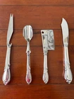 MINT 4PC LARGE INTERNATIONAL STERLING SILVER NEW RHAPSODY CHARCUTERIE CHEESE SET