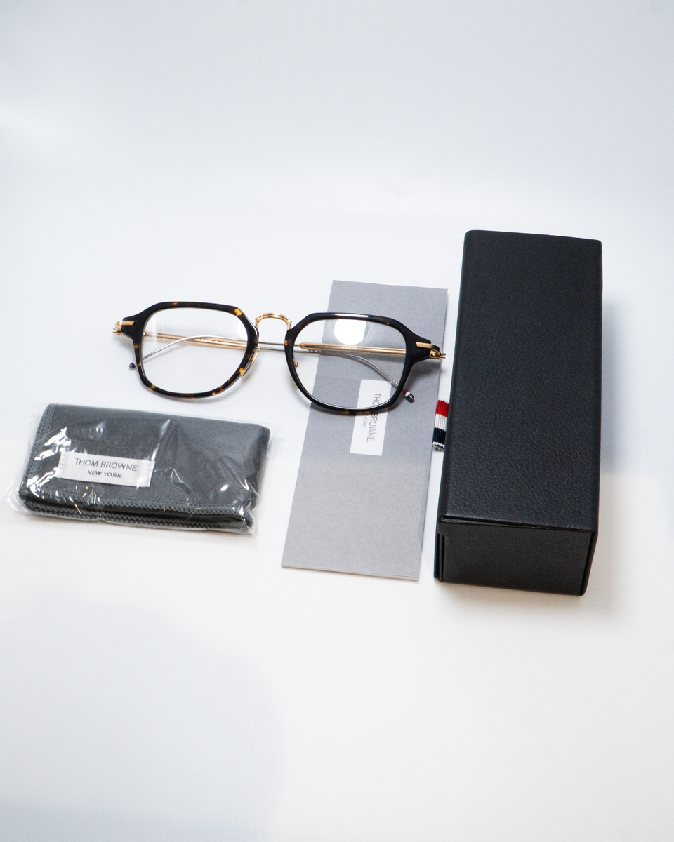 THOM BROWNE TBX423-A-02 TORTOISESHELL-GOLD Authentic Made in Japan