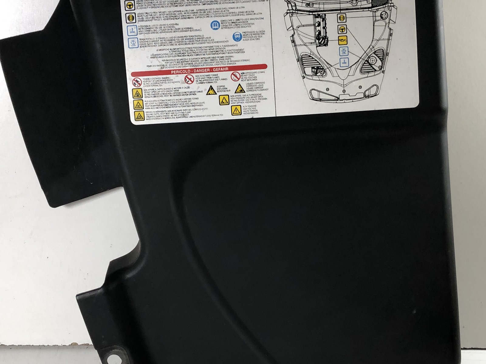 03-13 Maserati Quattroporte M139 Right Passenger Engine Bay Cover Trim Panel OEM