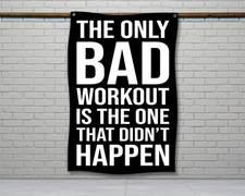 Motivational Gym Flag - Fitness Wall Art Garage Decor