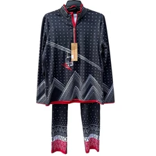 Krimson Klover Base Layer Set Let It Snow Legging Adrenaline Quarter Zip LARGE