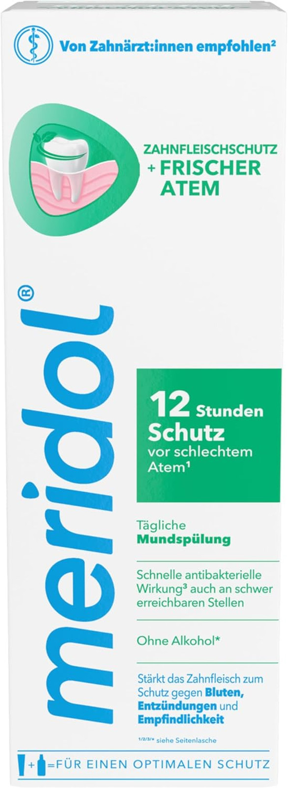 Средство для борьбы с бактериями meridol Mundsplung Zahnfleischschutz Frischer Atem 400 мл 2190₽