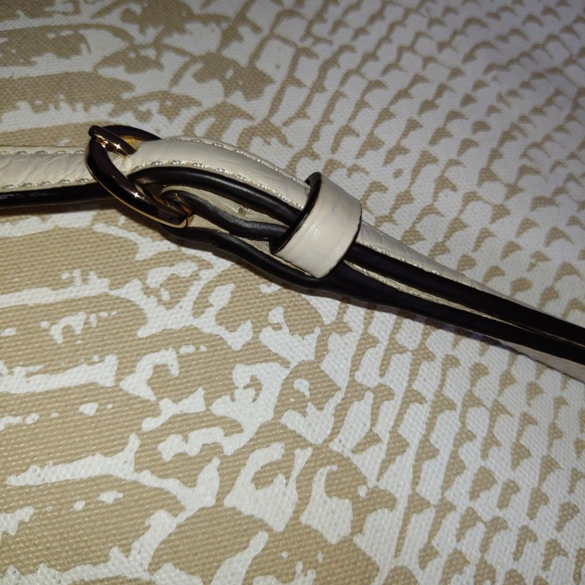 COACH 2way Shoulder Bag Canvas Python Pattern Cro… - image 9