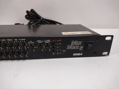 Rolls RM64 Mix Max 6 Rack Mount 6 Channel Audio Mixer - Picture 4 of 8