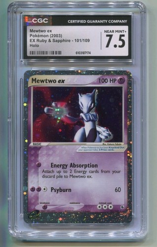 Mewtwo ex graded CGC 7.5 for sale on eBay