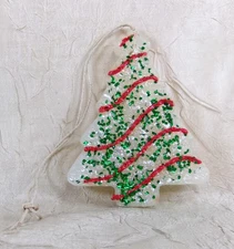 Christmas Tree Cake Shaped 5" Wax Holiday Ornament or Pine Air Freshener