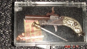 Vintage Franz Pfannl Pin Fire Cap Key Fob Charm Made in Austria Pistol 1 3/4"