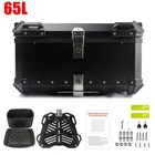 65L Motorcycle Top Case Tail Box Waterproof Luggage Scooter Trunk Storage Black