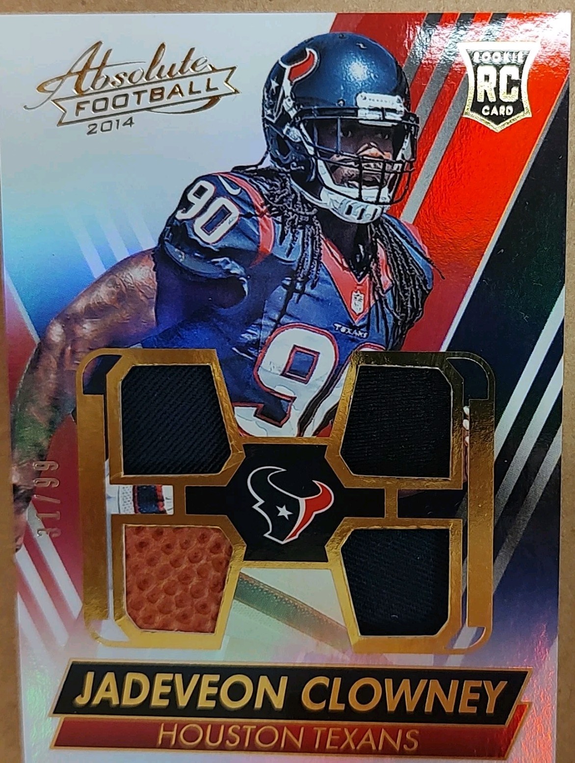 Jadeveon Clowney Panini Absolute Rookie Jersey Quads #JC Jumbo Patch