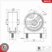 Motorlager Esen SKV 75SKV361 Gummi Metall FüR Suzuki SX4 Classic EY GY RW 415