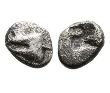 Ancient Greek Silver Obol - Kyzikos Mysia 520-480 BC - Tunny
