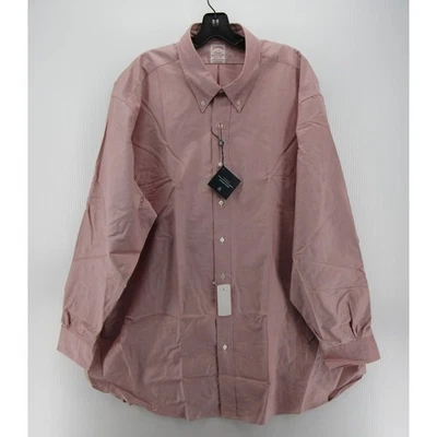 Brooks Brothers Shirt Men 19 Pink Makers Madison Oxford OCBD Orginal Polo NEW - Image 1 of 4