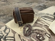 Pom Pom London Original Plus Bag in Wood Rose + leather strap and dust bag 