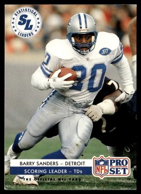 1992 Pro Set Barry Sanders Detroit Lions #13