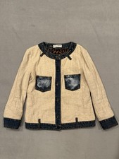 Dolce & Gabbana Denim/Linen Jacket Made In Italy Womens Size 48 US Large
