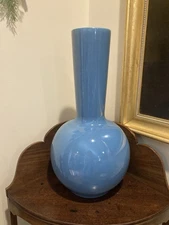 Vintage Retro MCM Large Cornflower Blue Jaru California Pottery Vase