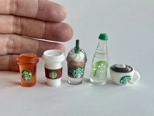 5 Pcs 1:12 DOLLHOUSE MINIATURE COFFEE TEA CUPS MUGS Can drink bottles MINI