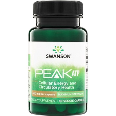 Swanson Maximum Strength PEAK ATP Natural Supplement (30 Veggie Caps, 400mg)