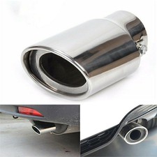 Stainless Steel Round Exhaust Pipe Tail Muffler Auto Car Chrome Tip Accessories