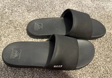 Reef Slides Size 13 Men's Reef One Slide Cushion Slide Sandals Lightweight Black