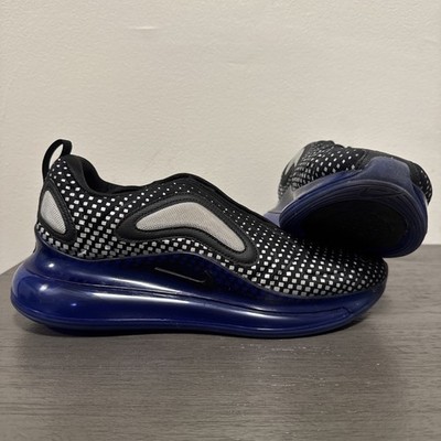 Nike Air Max 720 Sneakers Mens 9.5 Black Blue AO2924-013 Geometric