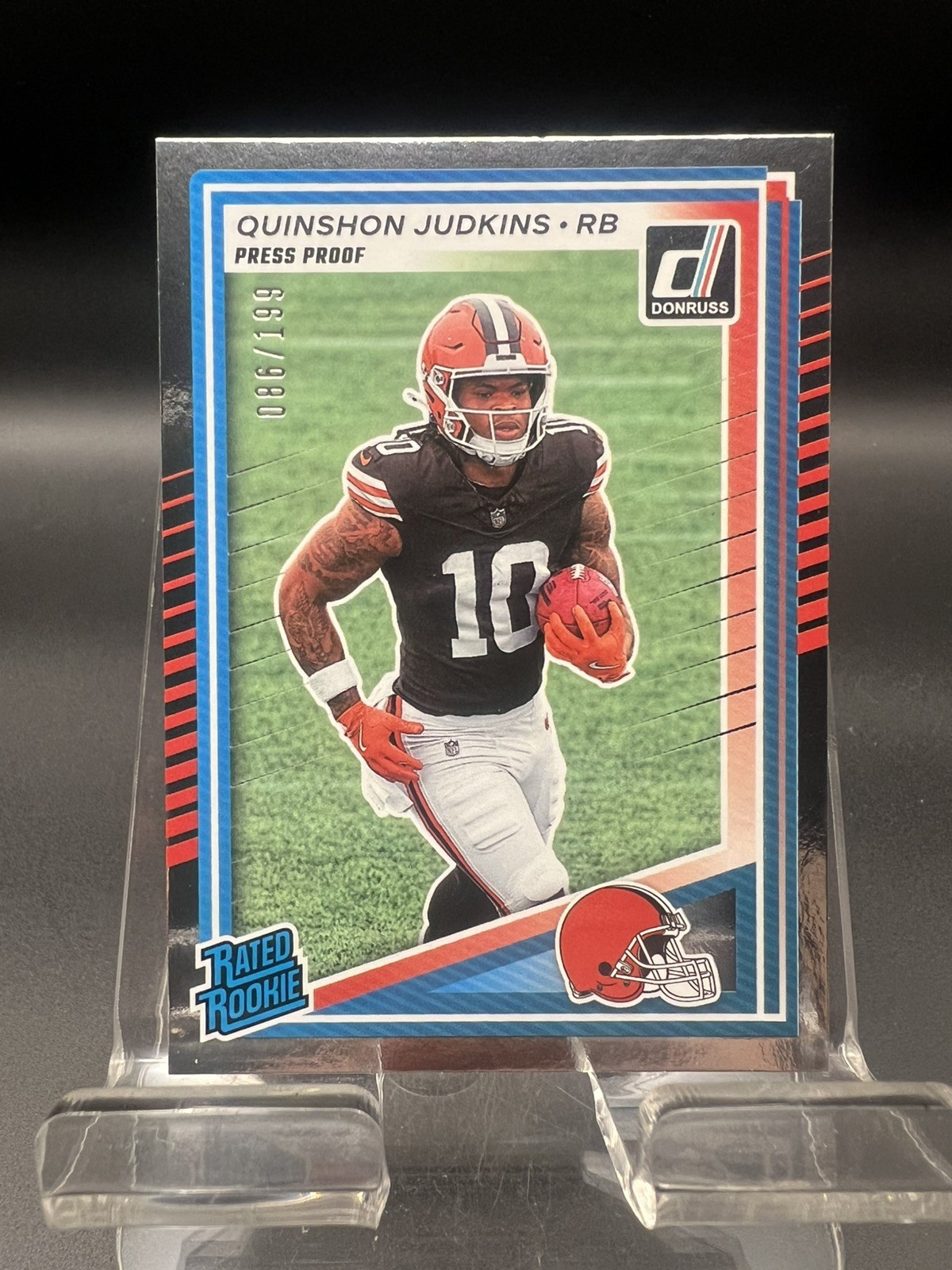 2025 Panini Donruss - Rated Rookie Quinshon Judkins #330 Press Proof Silver /199