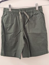 Crewcuts Boys Olive Green Elastic Waist Shorts With Drawstring Size 8 Cotton Ble