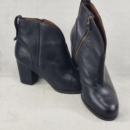 Stivaletti Timberland Earthkeepers Trenton neri da donna taglia 9 5 W con zip laterale