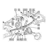 Genuine Mopar Leaf Spring Clamp Kit Front 52113004AB