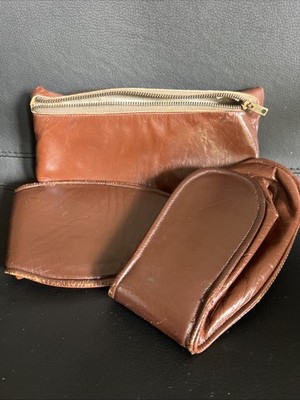 EVANS STANDARD 1950 Men s Sz 9 Soft Sole Slippers With Pouch Soft Leather Bag