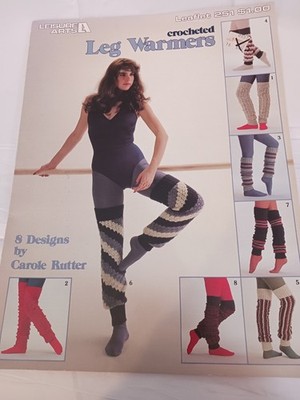 VINTAGE 1983 LEISURE ARTS LEAFLET 25 ''CROCHETED LEG WARMERS'' PATTERN LEAFLET WOW