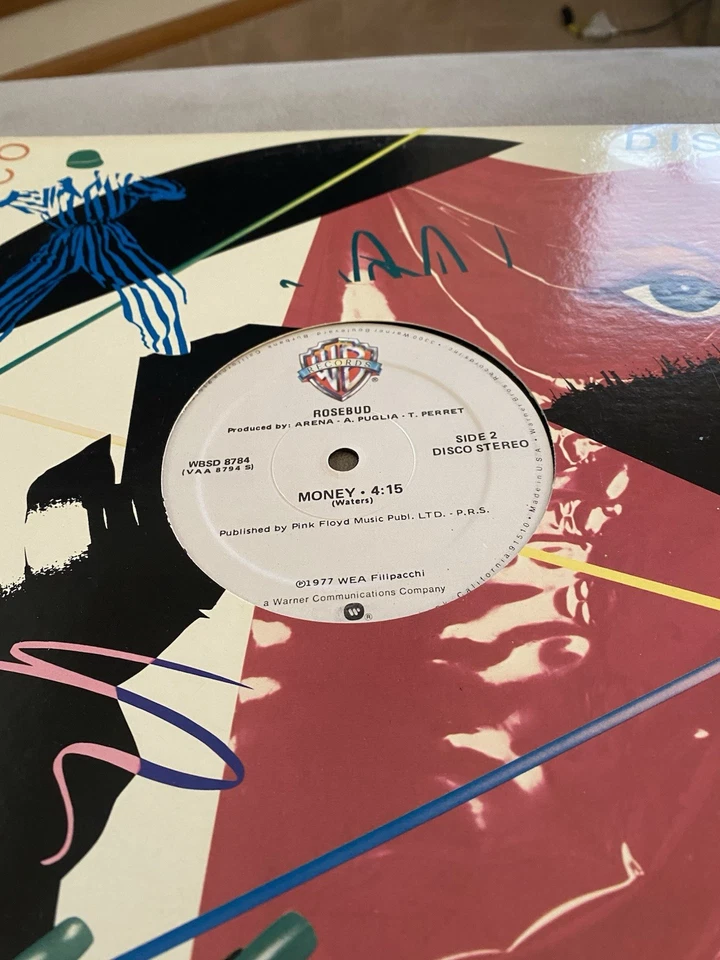 Rosebud – Money 12″ Disco Single (1977 Warner Bros WBSD 8784) Pink Floyd Cover - Image 2 of 4