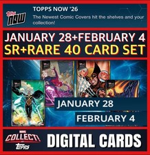 TOPPS MARVEL COLLECT TOPPS NOW 2026 JANUARY 28+FEBRUARY 4 SR+RARE 40 CARD SET