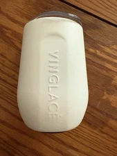 VINGLACE Portable Stainless Steel Wine Cup. White. Excellent Condition