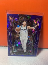 Luka Doncic Select 2024-25 Blue Cracked Ice Concourse Prizm #56