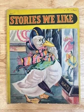 STORIES WE LIKE Saalfield Co #2415 Madsen Cover Illustrated Antique Paperback 