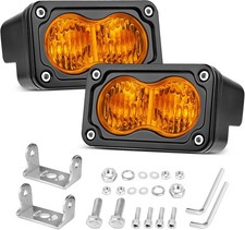 Amber Led Pod Lights 2pcs 3 Inch 40w Fog Lights Flood Pods Amber Led Pod Lights 2pcs 3 Inch 40w Fog Lights Flood Pods