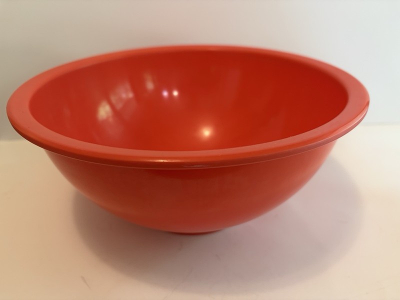 Texas Ware #118 Melamine 10" Mixing Bowl Bright Orange No Splatter