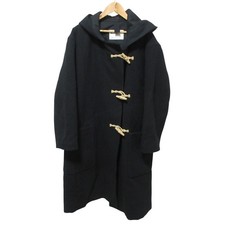 MHL. Margaret Howell Heavy Cotton Wool Drill Duffle Coat Size 2 Black Women USED